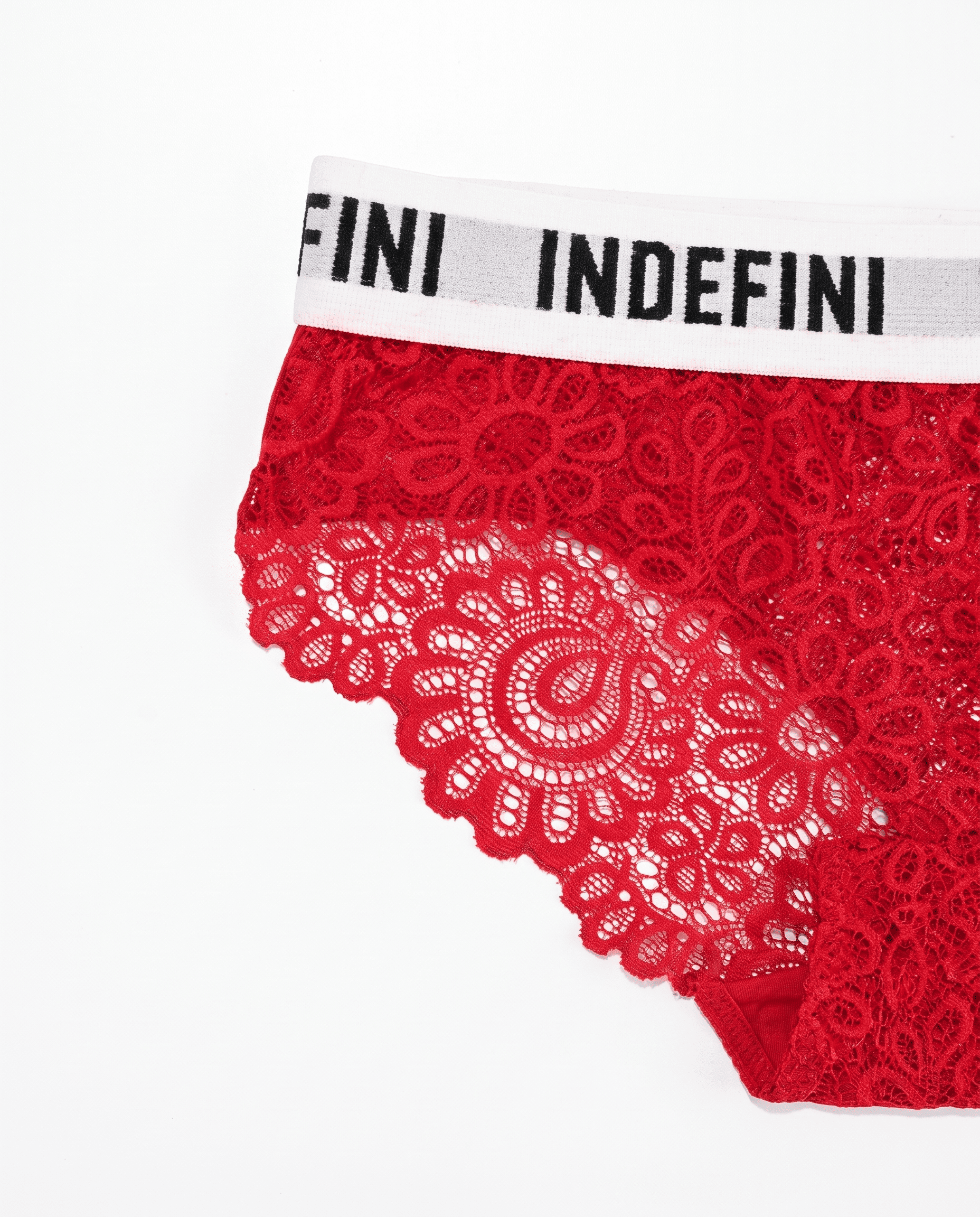 Бразилиана кружевные трусы Indefini (Арт. 0182WUV), качество - Полиамид, цвет Красный
