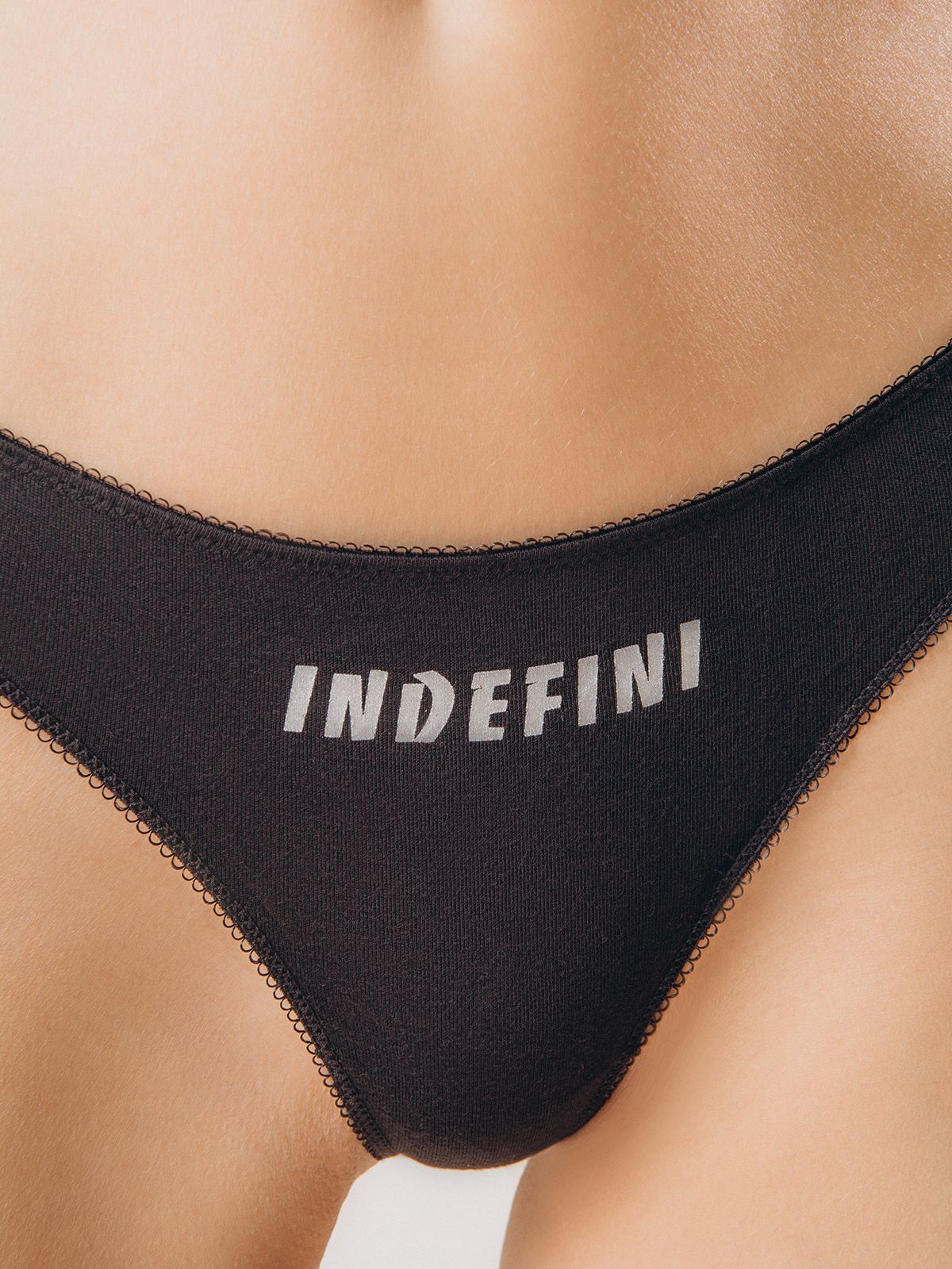 Трусы с кружевом Indefini (Арт. LDS8838), качество - Полиэстер, цвет Черный
