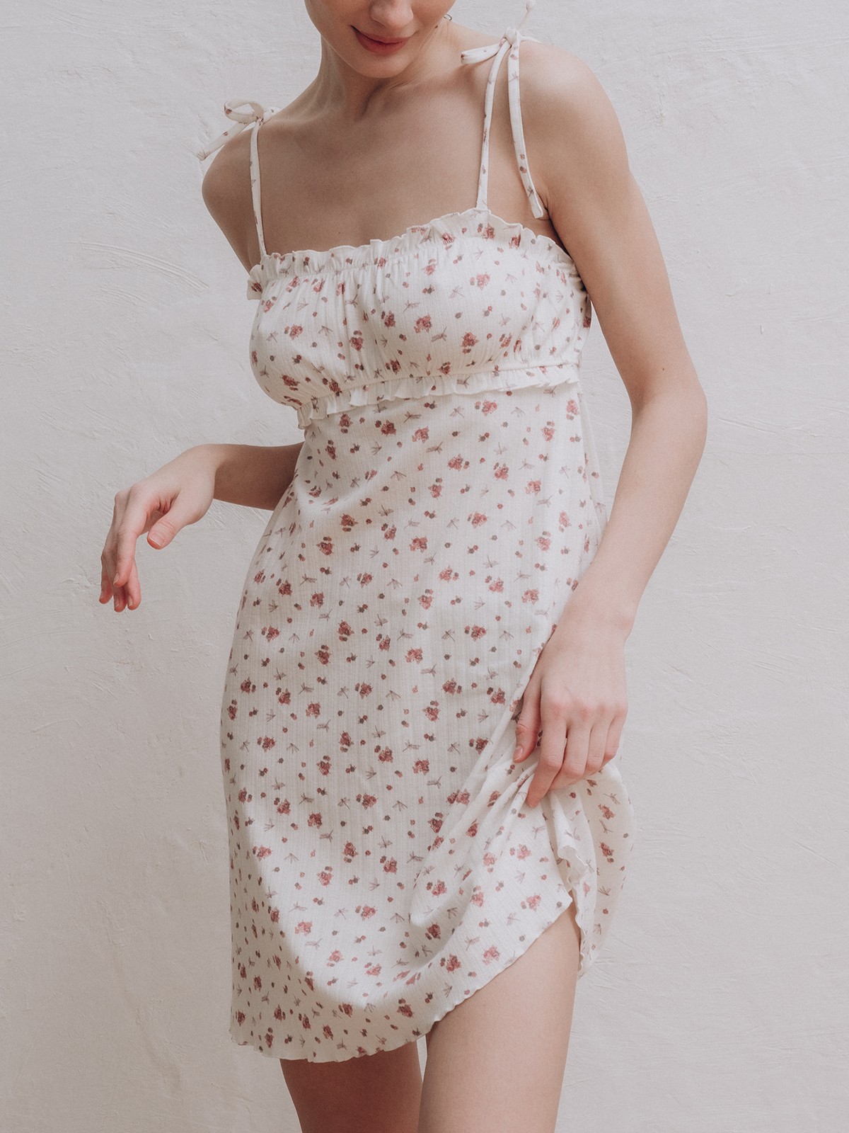 Сорочка домашняя Indefini (Арт. 5057SDD), качество - Полиэстер, цвет Белый