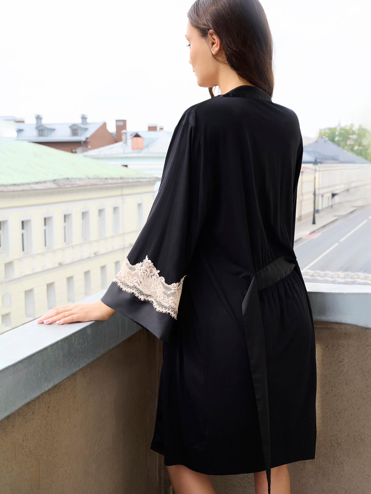 5234SYC Халат, качество - Вискоза, цвет Черный