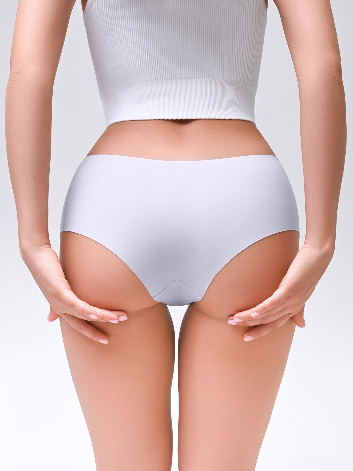 Женские бесшовные трусы слипы Indefini (Арт. 4117WUV), качество - Полиамид, цвет Голубой